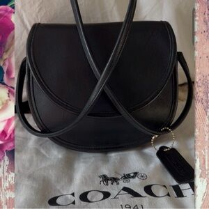VINTAGE COACH BLACK CROSSBODY CASEY BAG 9923